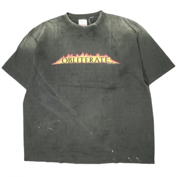 新品 SAINT MICHAEL セントマイケル 25SS 日本製 SS TEE / OBLITERATE ヴィンテージ加工Tシャツ SM-HR8-0000-013 XL BLACK SAINT Mxxxxxx トップス g23118