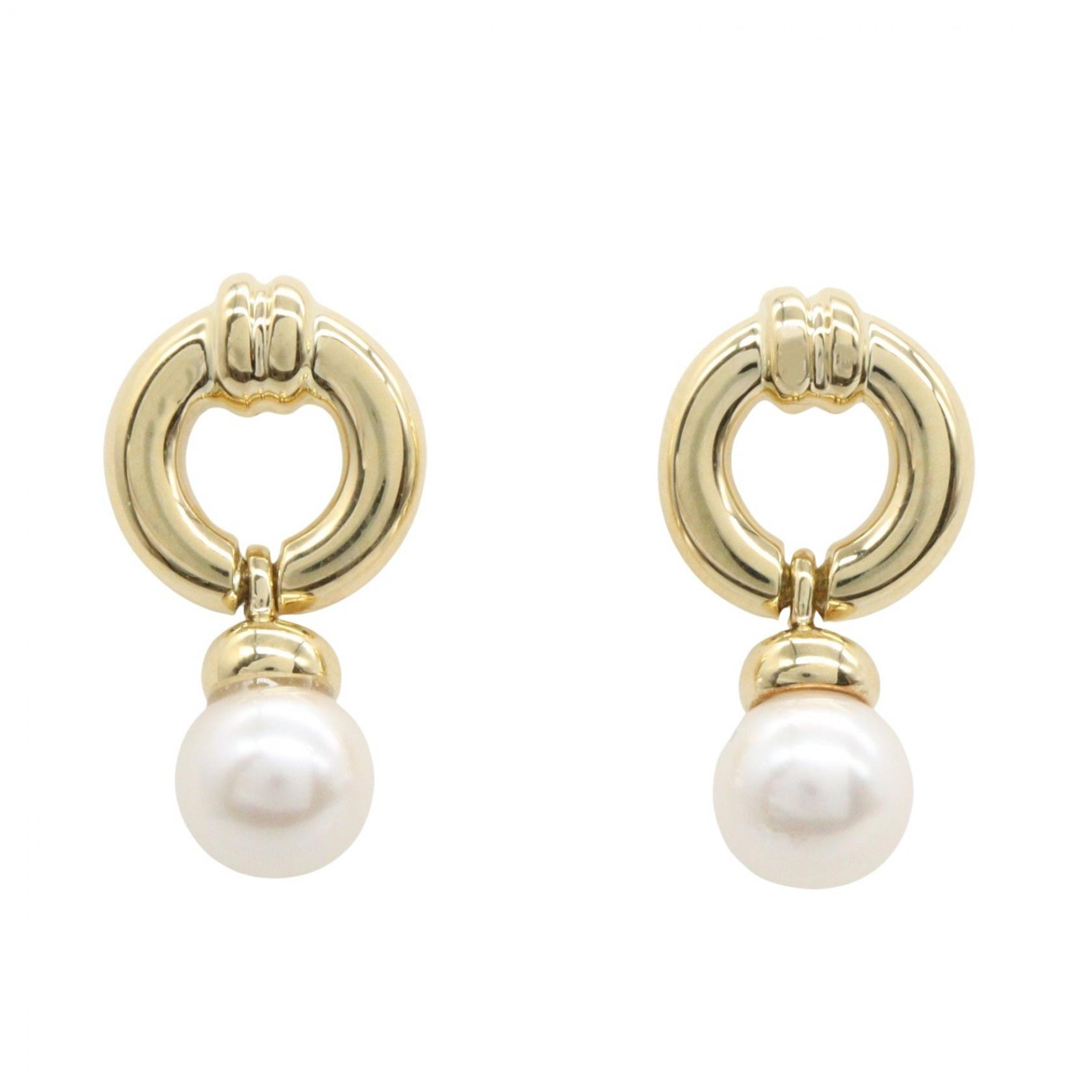 ティファニー TIFFANY&CO パール ピアス ピアス ジュエリー K18(イエローゴールド) パール レディース ゴールド系 / ホワイト系 【中古】