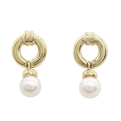 ティファニー TIFFANY&CO パール ピアス ピアス ジュエリー K18(イエローゴールド) パール レディース ゴールド系 / ホワイト系 【中古】