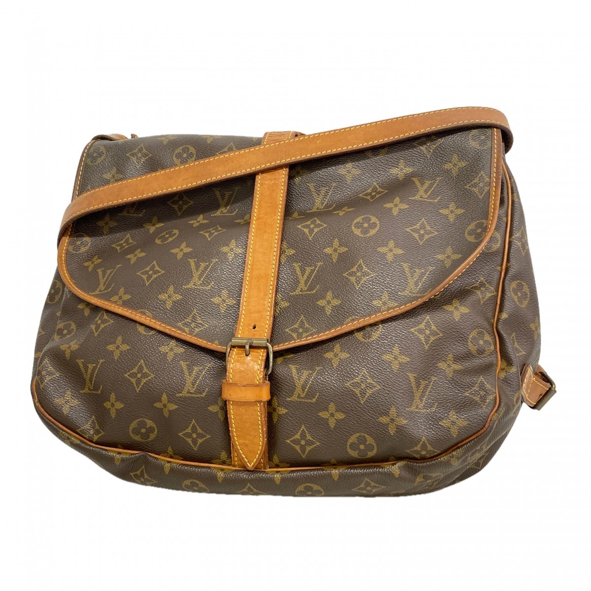 ★最終価格【6gd5248】ルイヴィトン ショルダーバッグ モノグラム ソミュール35 M42254 ブラウン【中古】レディース
