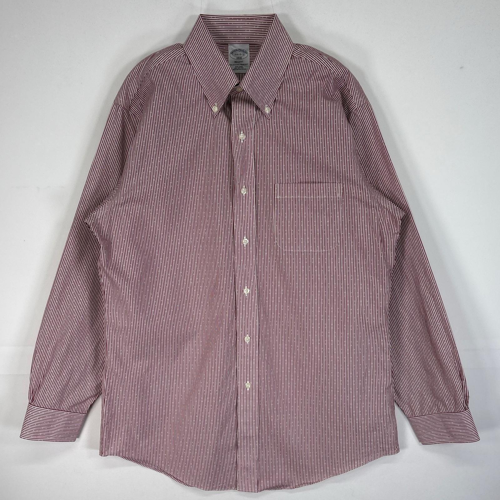 古着 ブルックスブラザーズ Brooks Brothers 長袖シャツ ストライプ 1818 REGENT M  レッド系 ドット メンズ