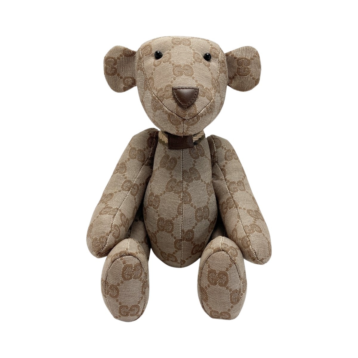 ☆☆GUCCI グッチ GGキャンバス テディベア 7077722 ベージュ系 ぬいぐるみ くま
