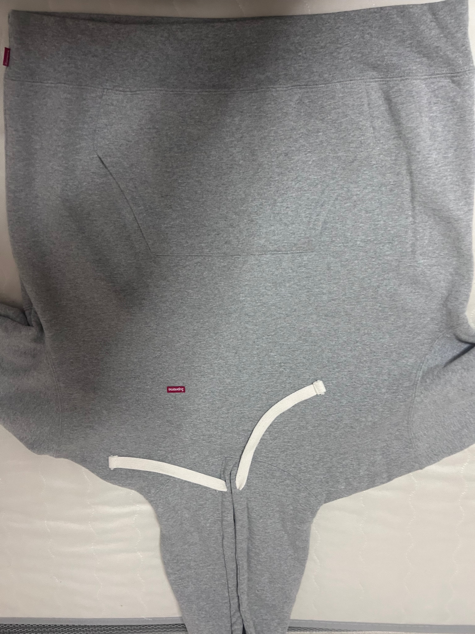 Supreme Small Box Drawcord Hooded Sweatshirt "Heather Grey"