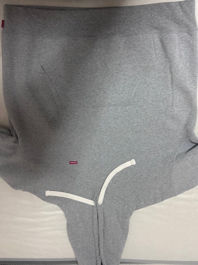 Supreme Small Box Drawcord Hooded Sweatshirt "Heather Grey"