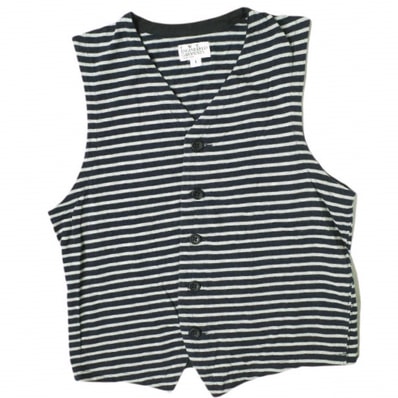 FWK by ENGINEERED GARMENTS エフダブリューケー エンジニアードガーメンツ アメリカ製 コットンジャージーVネックボーダーベスト 1 グレー/ネイビー ジレ トップス g13690