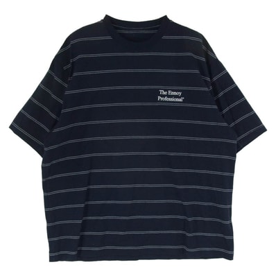 The Ennoy Professional ザ エンノイ プロフェッショナル Tシャツ Panel Border S/S T-Shirt 3colors パネル ボーダー 半袖 Tシャツ ネイビー系 L【中古】