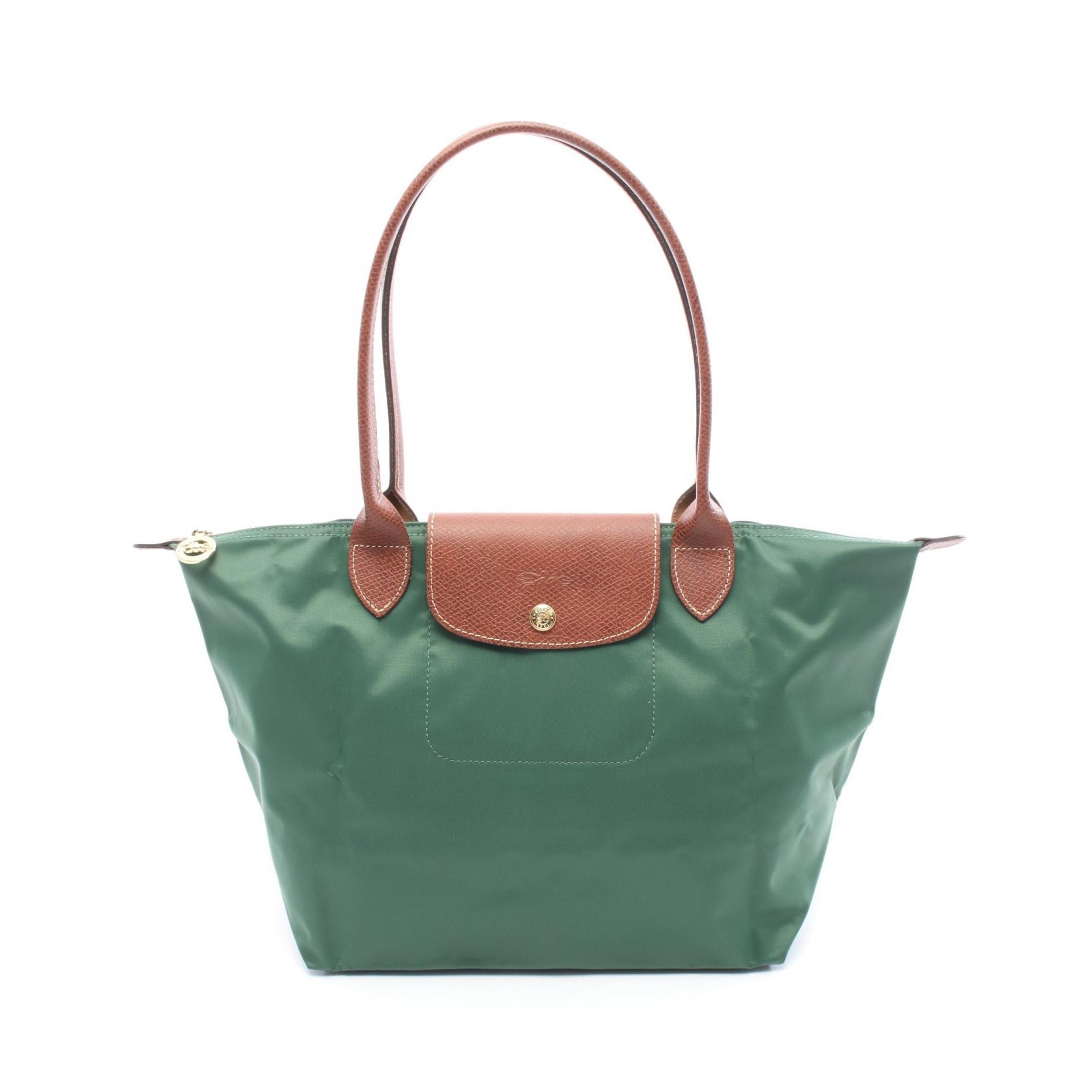 ロンシャン Longchamp LE PLIAGE ORIGINAL M ル プリアージュ オリジナル M トートバッグ バッグ キャンバス レザー レディース グリーン系 / ブラウン系 L2605089P95 【新品】