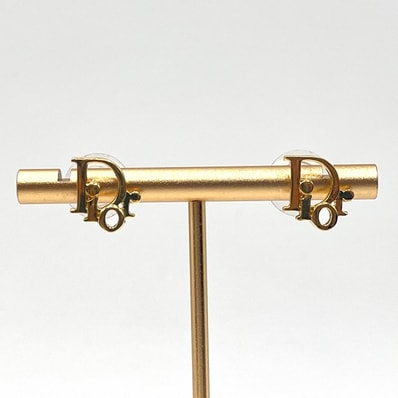 Christian Dior(クリスチャン ディオール) CDロゴ ヴィンテージ ピアス ゴールドカラー レディース アクセサリー 【中古】