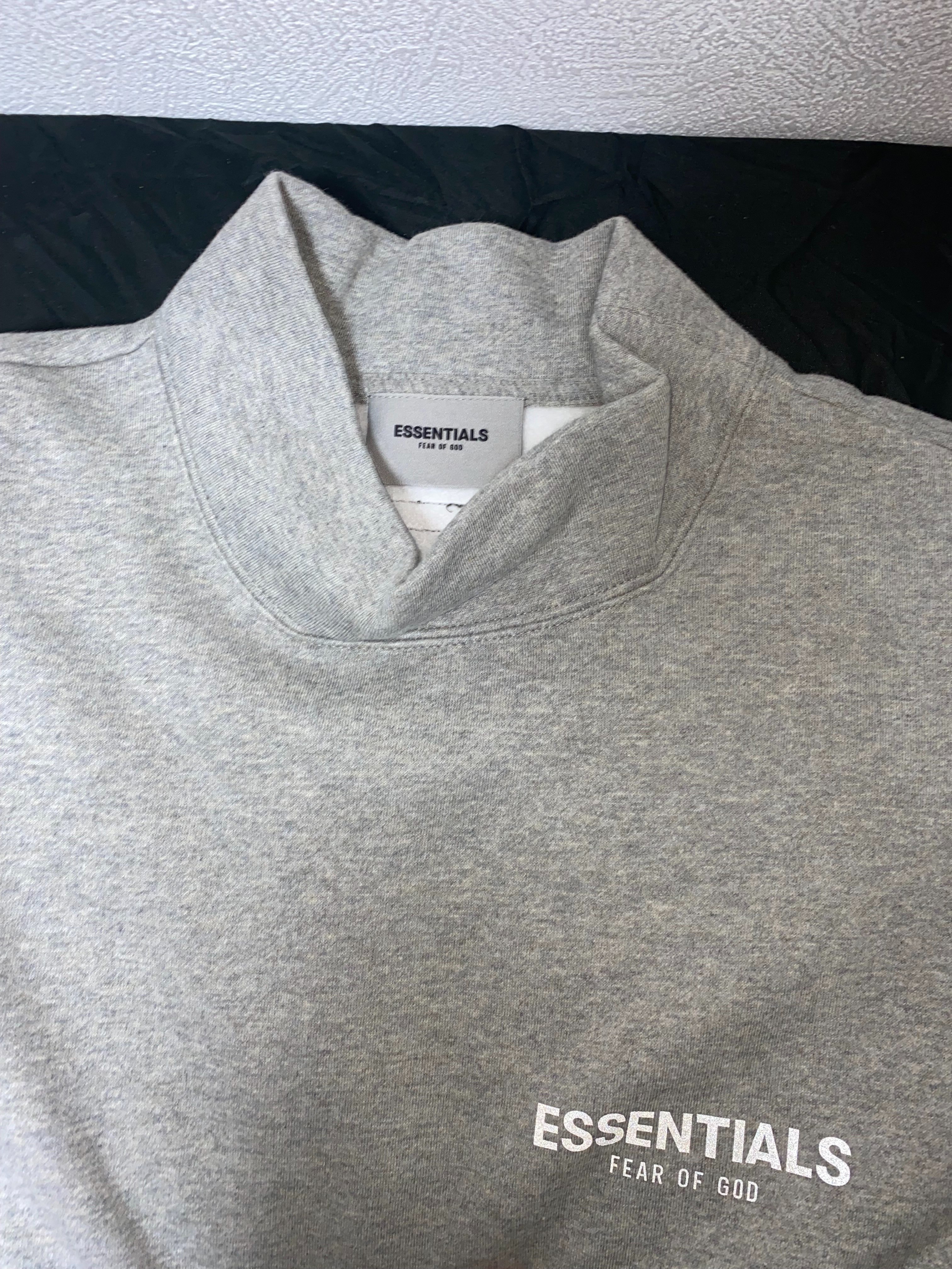 FEAR OF GOD ESSENTIALS PULLOVER MOCKNECK "Dark Heather Oatmeal"