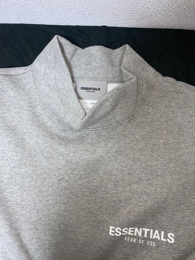 FEAR OF GOD ESSENTIALS PULLOVER MOCKNECK "Dark Heather Oatmeal"