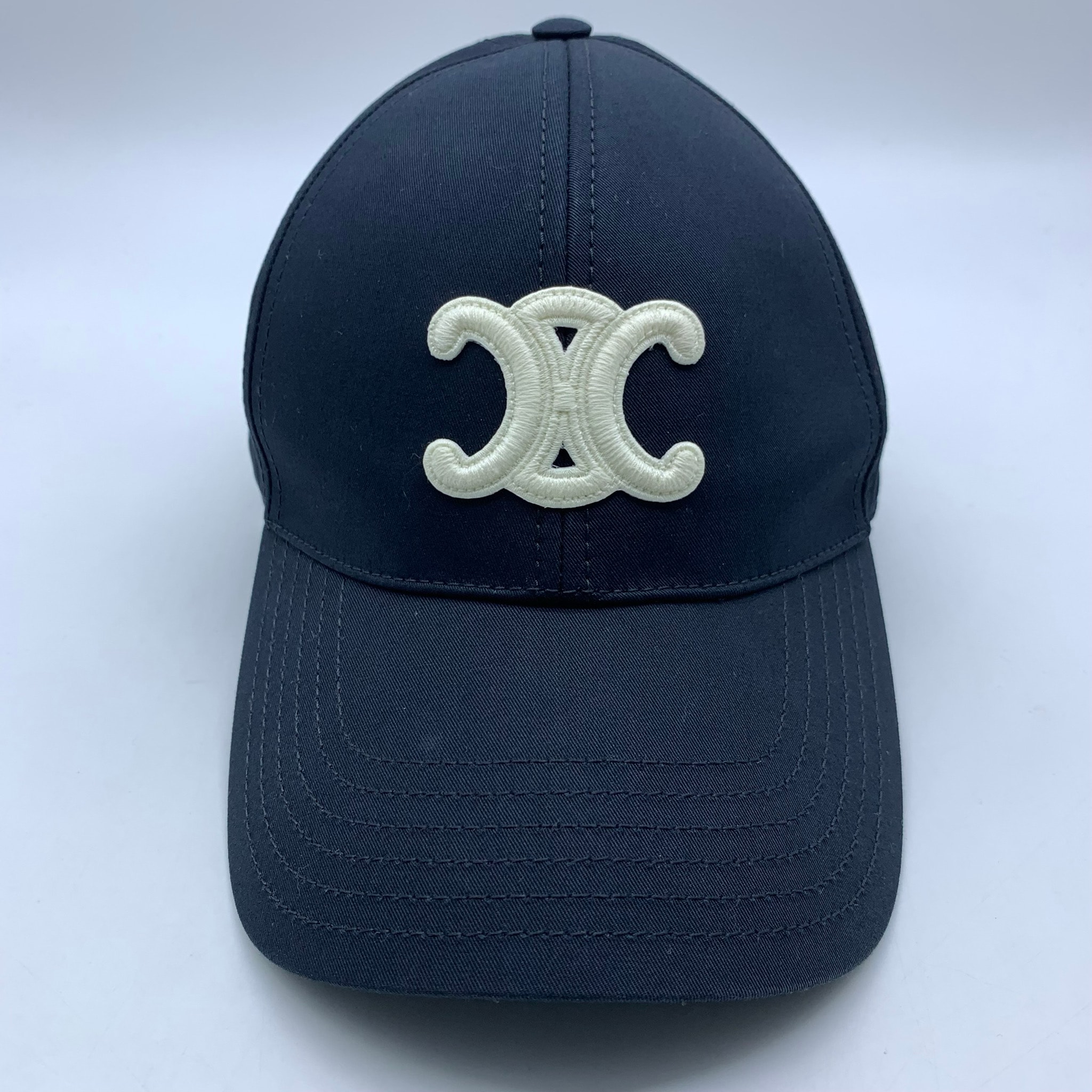 CELINE Triomphe Baseball Cap in Cotton "Black"