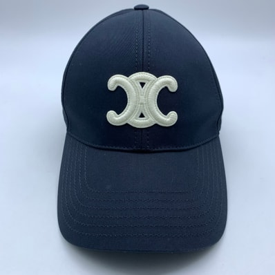 CELINE Triomphe Baseball Cap in Cotton "Black"