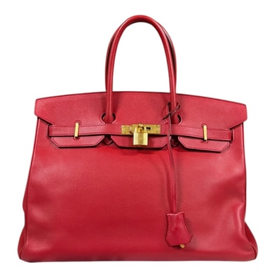 エルメス バーキン35 ハンドバッグ ヴォーエプソン レッド レディース HERMES 中古