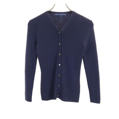 RALPH LAUREN SPORT ラルフローレンスポーツ ウール 長袖 Vネック ニット カーディガン M ネイビー