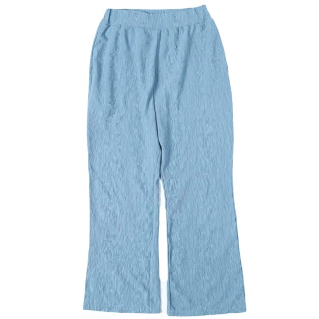 Ray BEAMS レイビームス 20SS ワッシャーイージーパンツ 63-23-0347-370 1 BLUE プリーツ加工 フレア ボトムス g13796