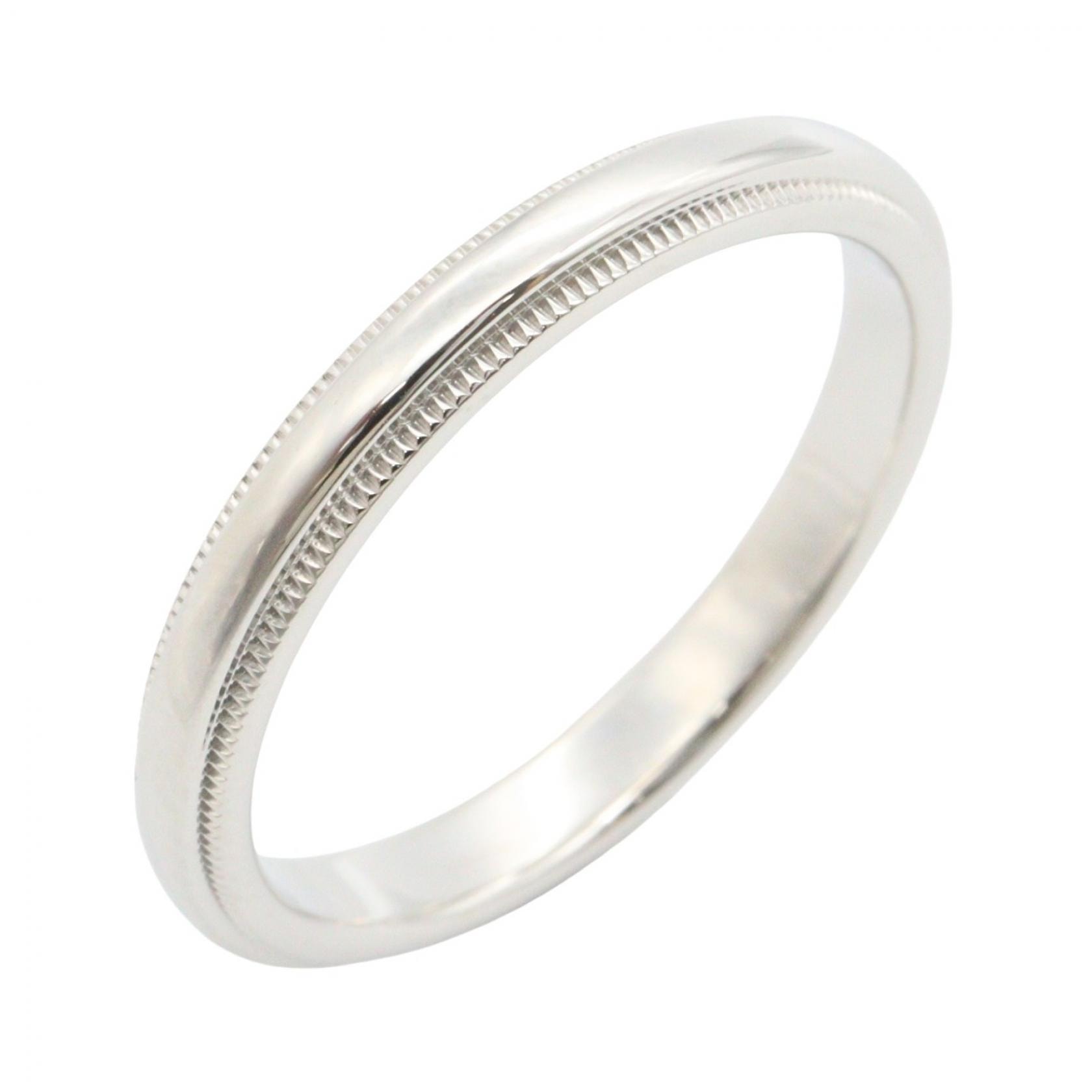 ティファニー TIFFANY&CO ミルグレイン リング リング・指輪 ジュエリー Pt950プラチナ メンズ レディース シルバー系 【中古】