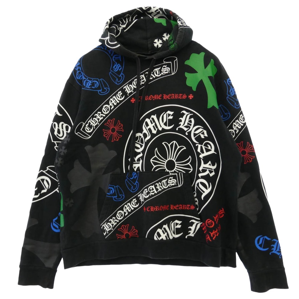 Chrome Hearts Stencil Pattern Print Hoodie Online Exclusive "Black/Multi Color"