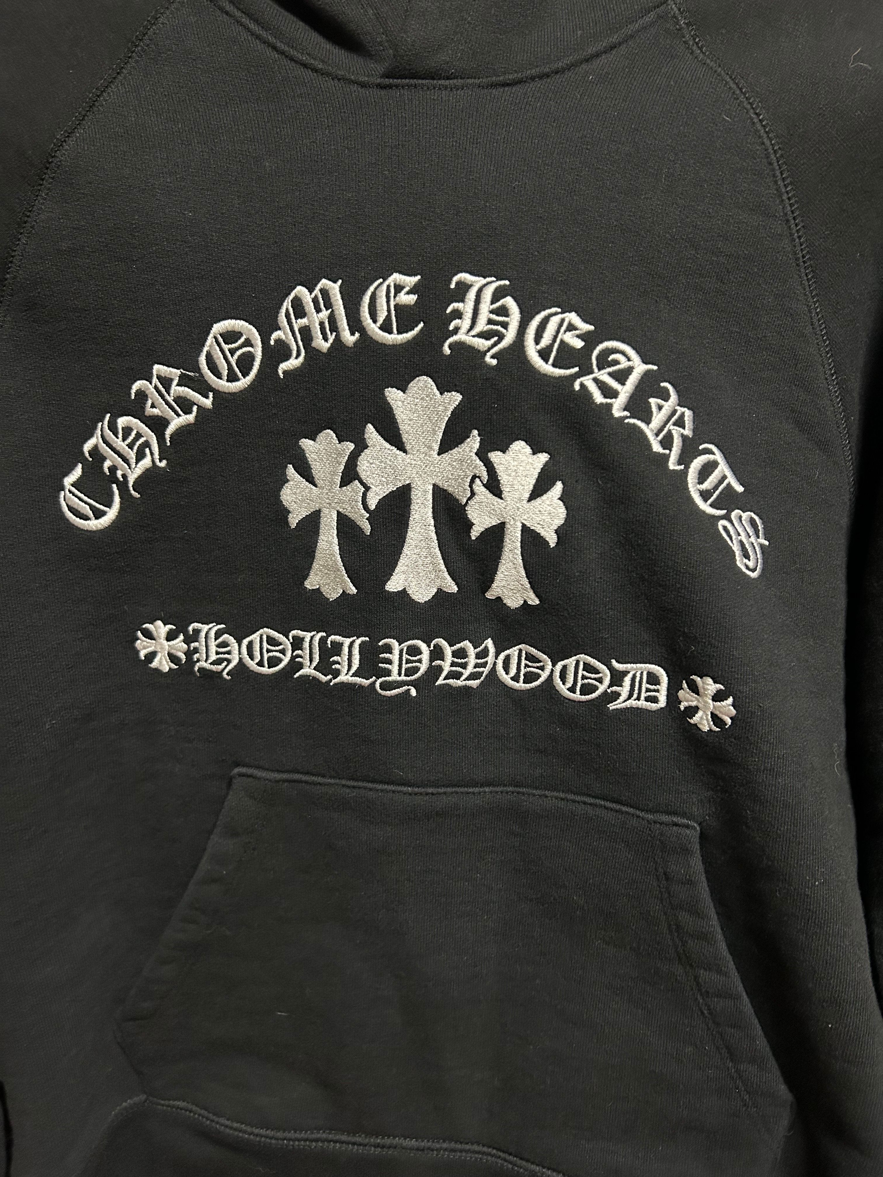 Chrome Hearts Sailin on Crew Triple Cross Logo Embroidery Sweat with Label "Black"