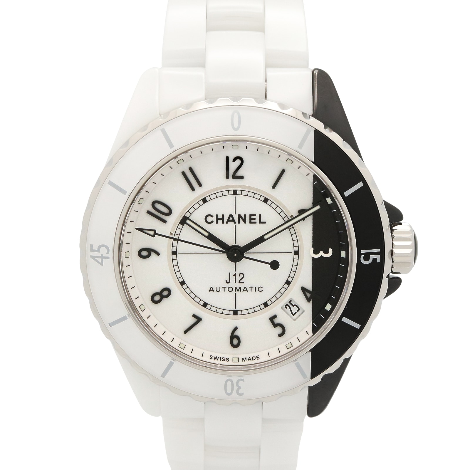 シャネル CHANEL J12 パラドックス キャリバー12.1 腕時計 時計 セラミック メンズ ホワイト系 / ブラック系 H6515 【中古】