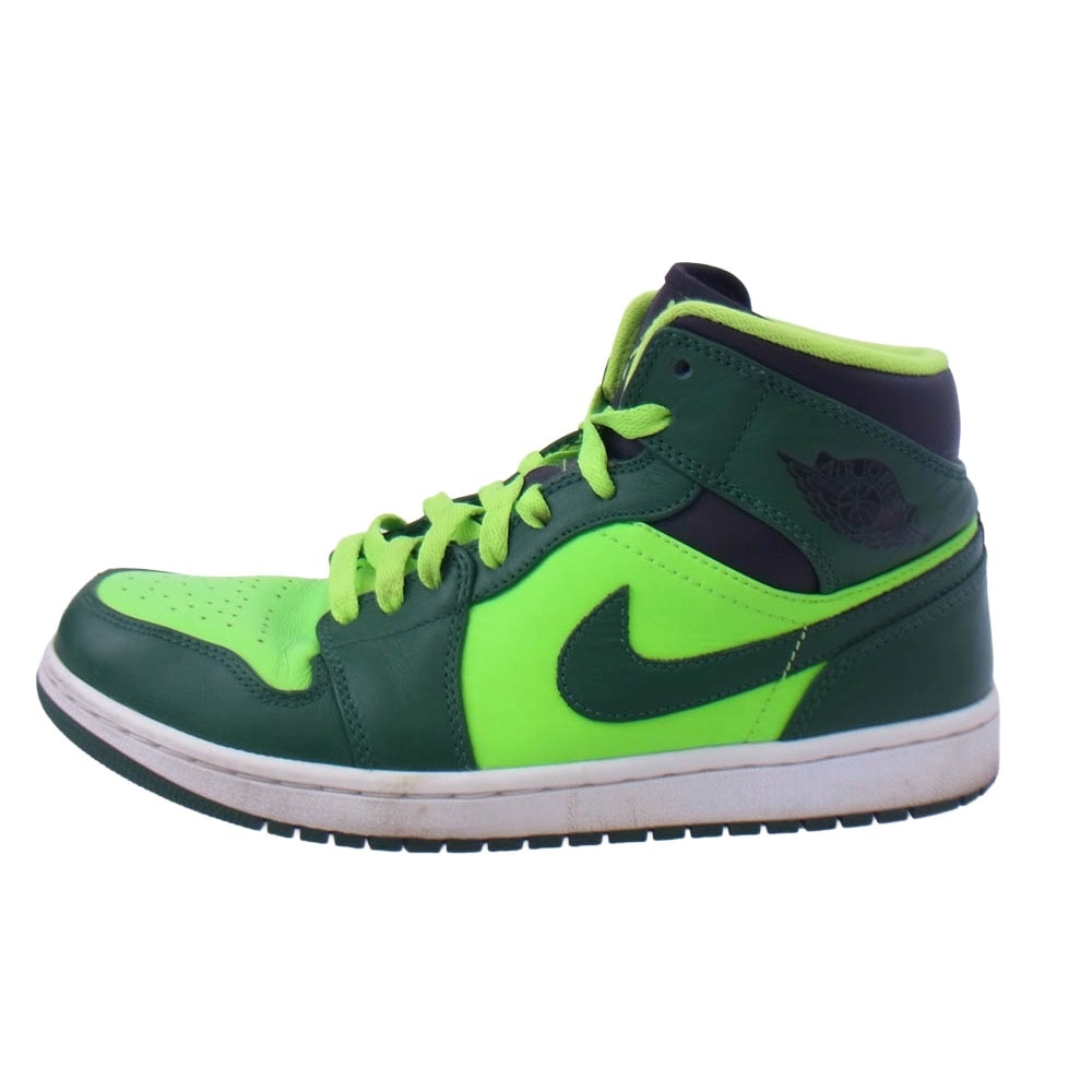 NIKE AIR JORDAN ナイキ ジョーダン スニーカー 554724-330 Air Jordan 1 Mid Gorge Green AJ1 エアジョーダン1 ミッド ハイカットスニーカー グリーン系 26cm【中古】