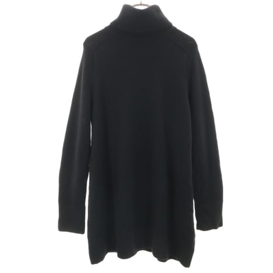 ZARA ザラ 長袖 タートルネック ニット ワンピース L ブラック