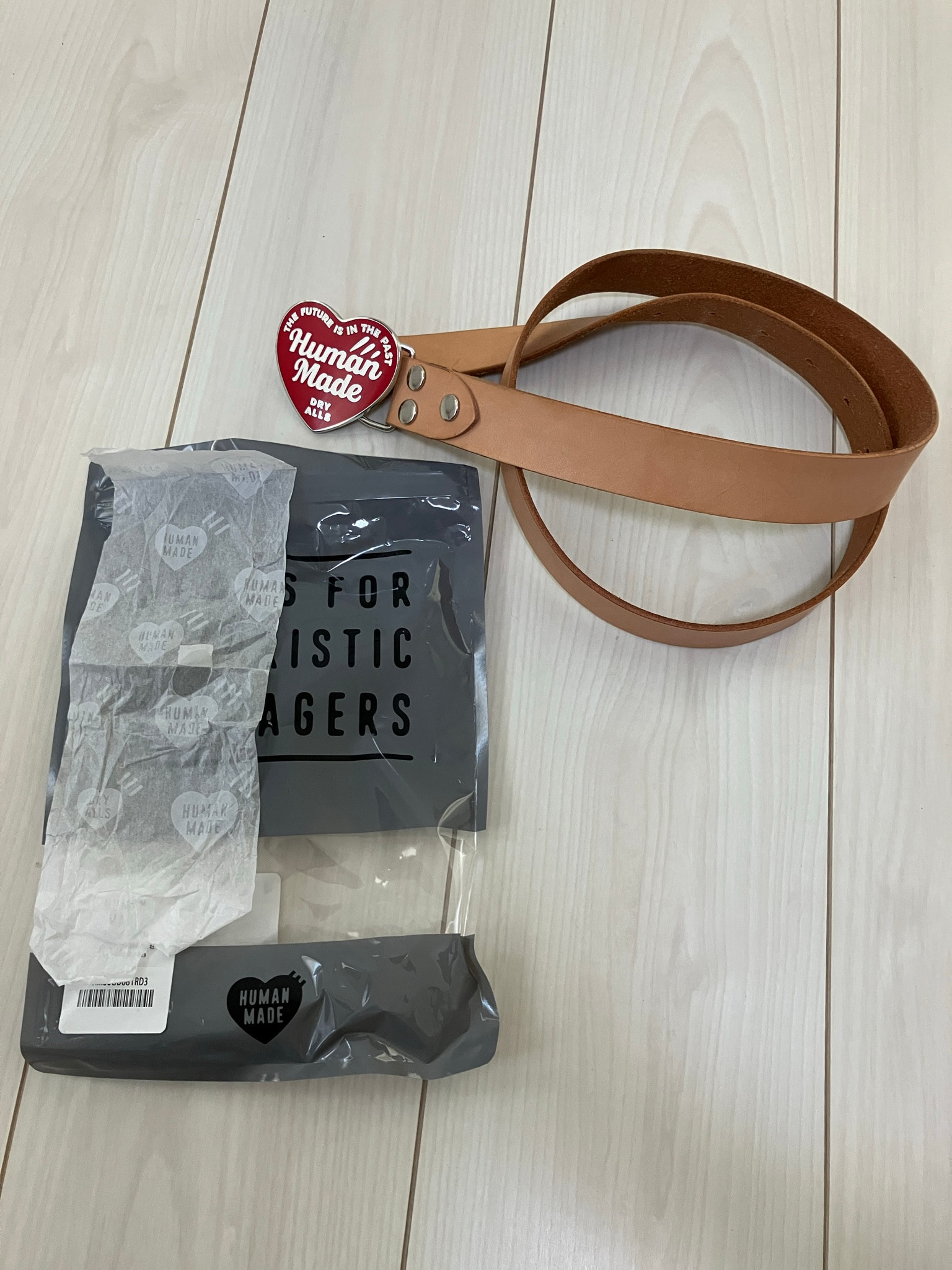 HUMAN MADE Heart Leather Belt "Red"