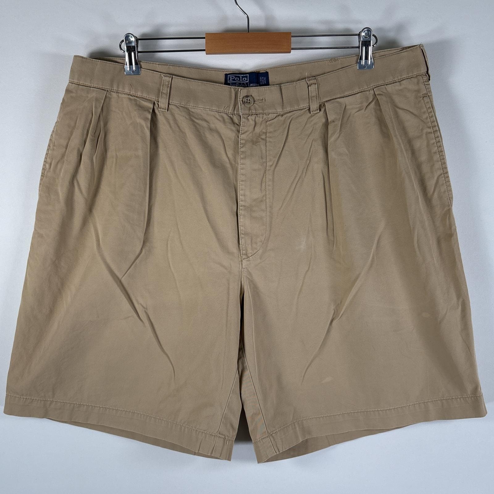 古着 90's/90年代 ポロバイラルフローレン Polo by Ralph Lauren ショートパンツ チノパン ポロチノ 大きいサイズ w40  ベージュ系 メンズ