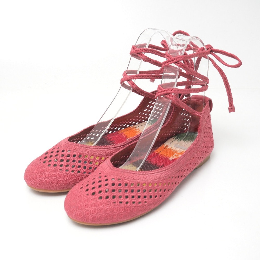 ■美品■Christian Dior クリスチャンディオール POEME バレエシューズ サイズ36 レースアップ フラットシューズ パンプス 靴 イタリア製 ブランド古着【中古】20260218/RA7725