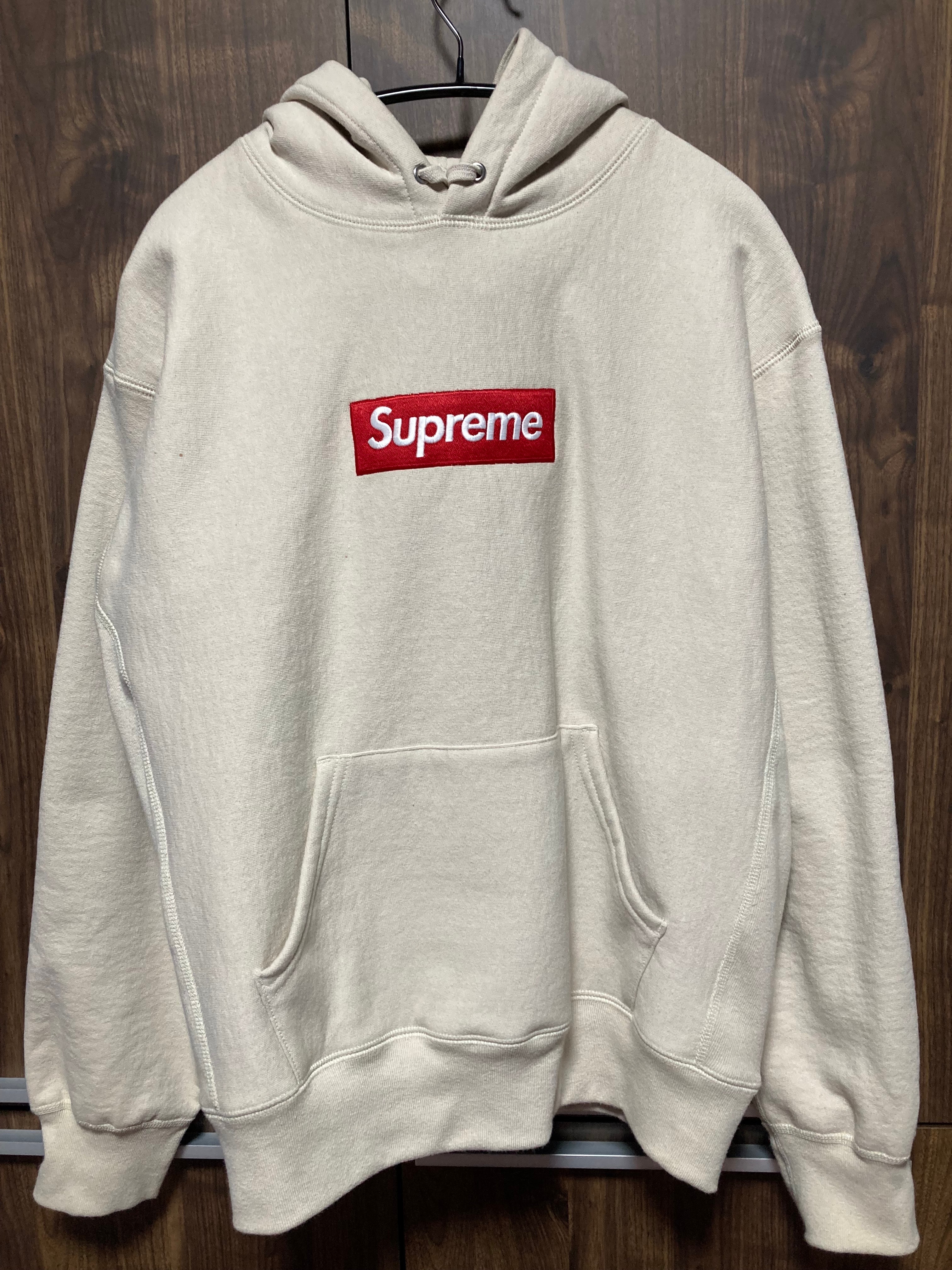 Supreme Box Logo Hooded Sweatshirt "Stone" (24FW)