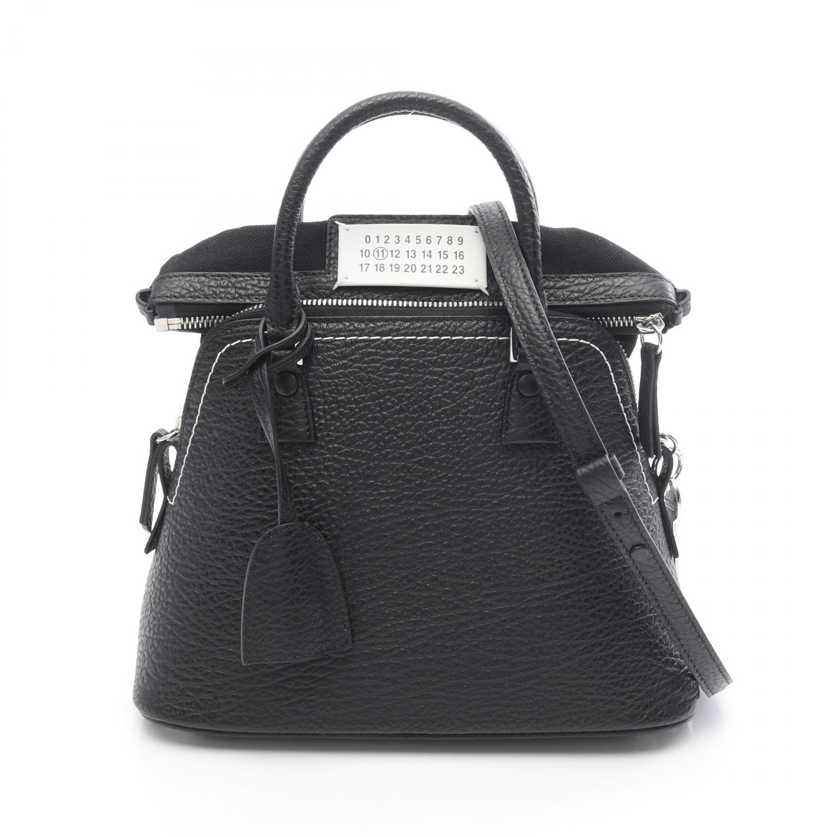 メゾン マルジェラ Maison Margiela 5AC ミニバッグ 2WAY ハンドバッグ バッグ レザー レディース ブラック系 S56WG0082P4455T8013 【中古】
