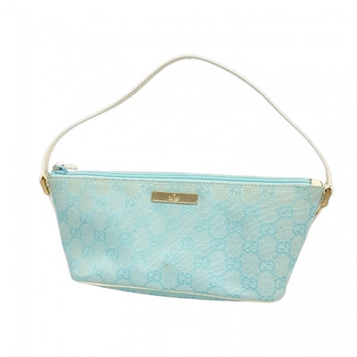 【6db1863-k】グッチ ハンドバッグ GGキャンバス 039 1103 キャンバス スカイブルー シャンパンゴールド金具【中古】レディース