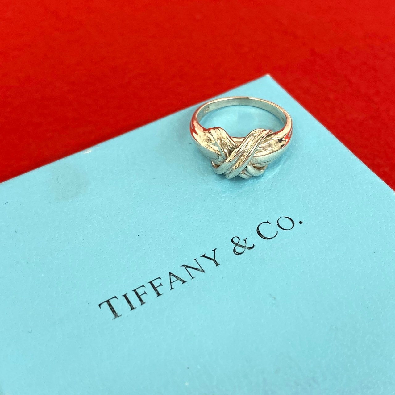 TIFFANY&Co. ティファニー シグネチャー クロス リング シルバー925 リング・指輪 14号 シルバー
82638