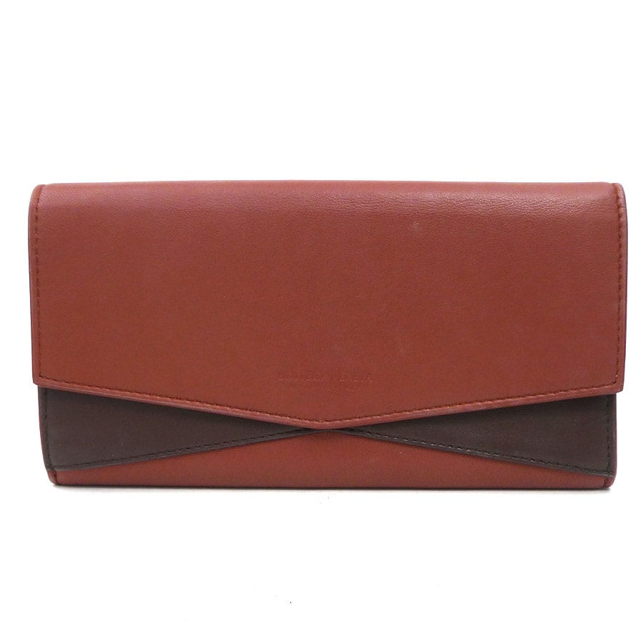 ボッテガヴェネタ BOTTEGAVENETA 長財布 レザー ブラウン ユニセックス【中古】 56636a