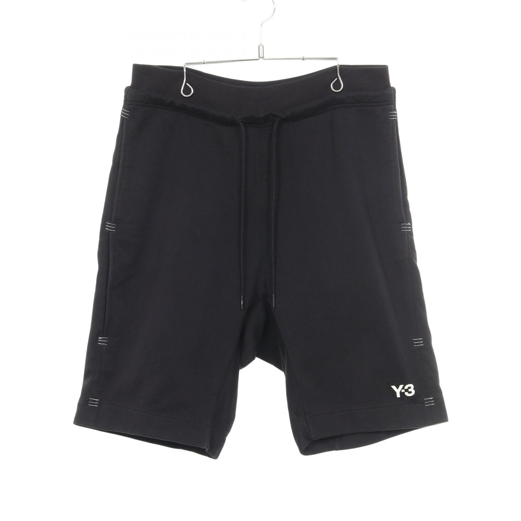 ワイスリー Y-3 ロゴ ハーフ パンツ 衣料品 ボトムス コットン メンズ ブラック系 AP9584 【中古】