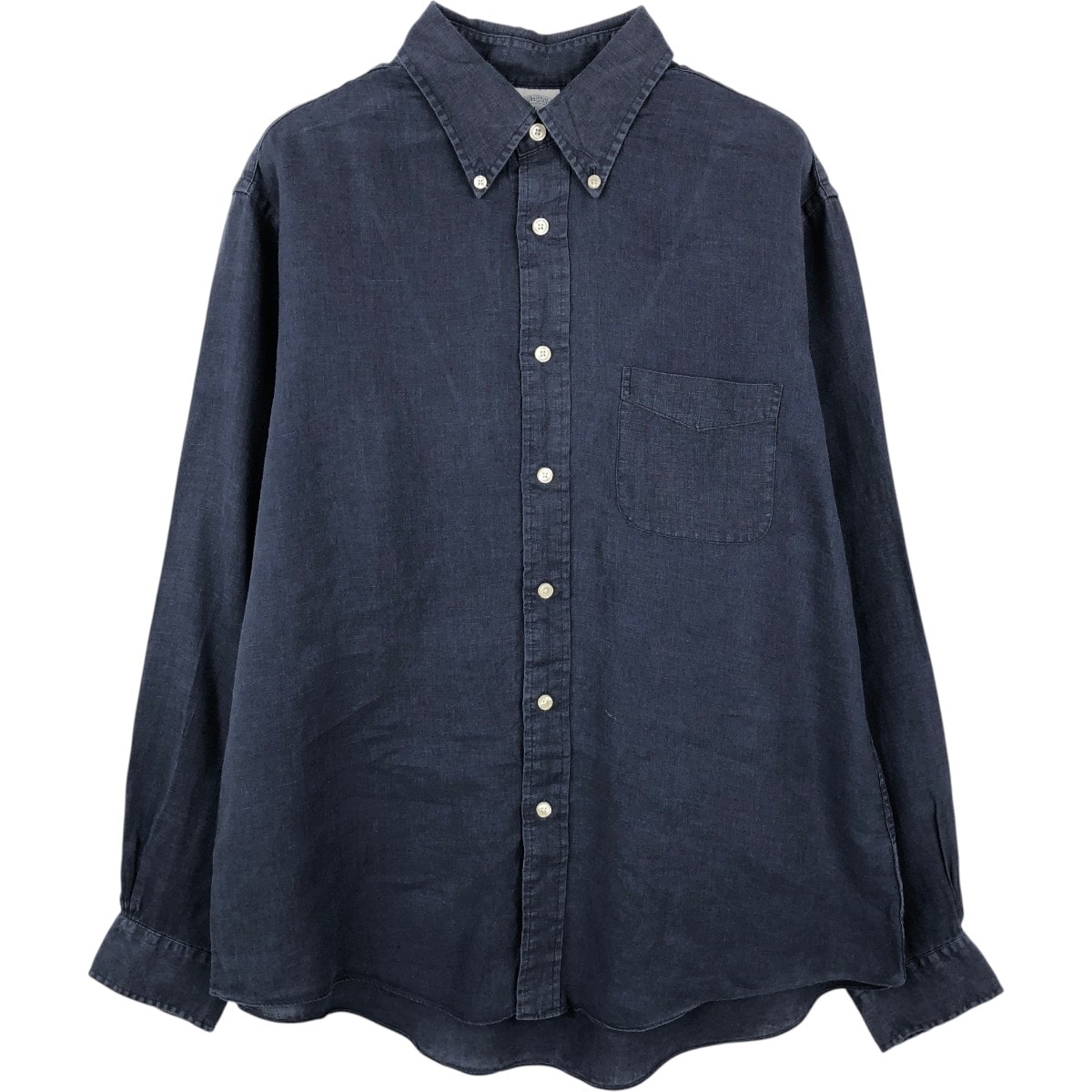 古着 ブルックスブラザーズ Brooks Brothers Est.1818 REGENT 長袖 リネン ボタンダウンシャツ メンズL相当/eaa668181