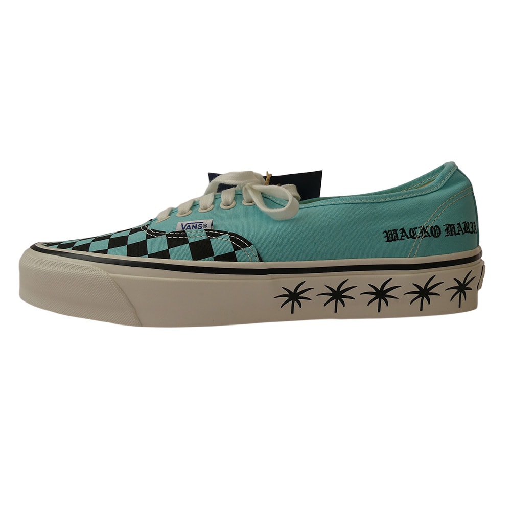 WACKO MARIA ワコマリア スニーカー 25SS VANS-WM-SH07 VANS バンズ LX AUTHENTIC 44 オーセンティック ローカット スニーカー ライトブルー系 ブラック系 28.5cm【新古品】【未使用】【中古】