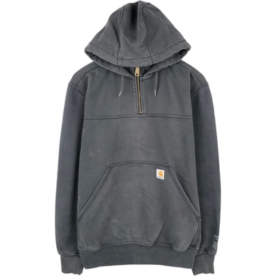 古着 カーハート Carhartt ORIGINAL FIT スウェットハーフジップパーカー メンズS相当/eaa675823