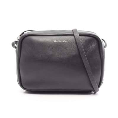 バレンシアガ BALENCIAGA エブリデイ カメラバッグ S ショルダーバッグ バッグ レザー レディース ブラック系 489812 【中古】