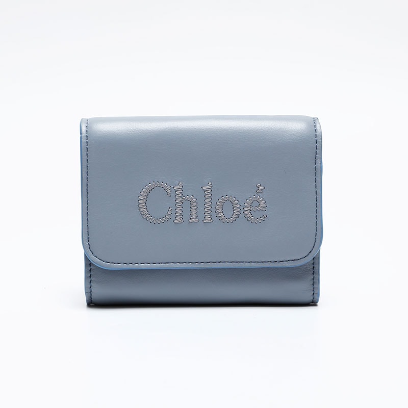 クロエ Chloe クロエ センス ロゴ 3つ折りダブルホック 三つ折り財布【中古】