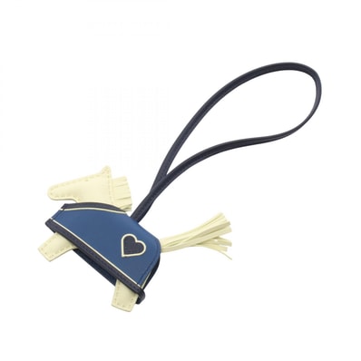 エルメス HERMES ロデオPM ロベオクール ジョーヌミルトン ブルーニュイ ブルータイ チャーム アクセサリー レザー ヴォースイフト アニョーミロ K刻印(2025年製造) レディース イエロー系 / ブルー系 / ネイビー系 【中古】