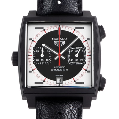 【新品】TAG HEUER タグホイヤー モナコ クロノグラフ ストップウォッチ CAW218F.FC6356 保証書2025年 2025年新作 世界970本限定【中古】