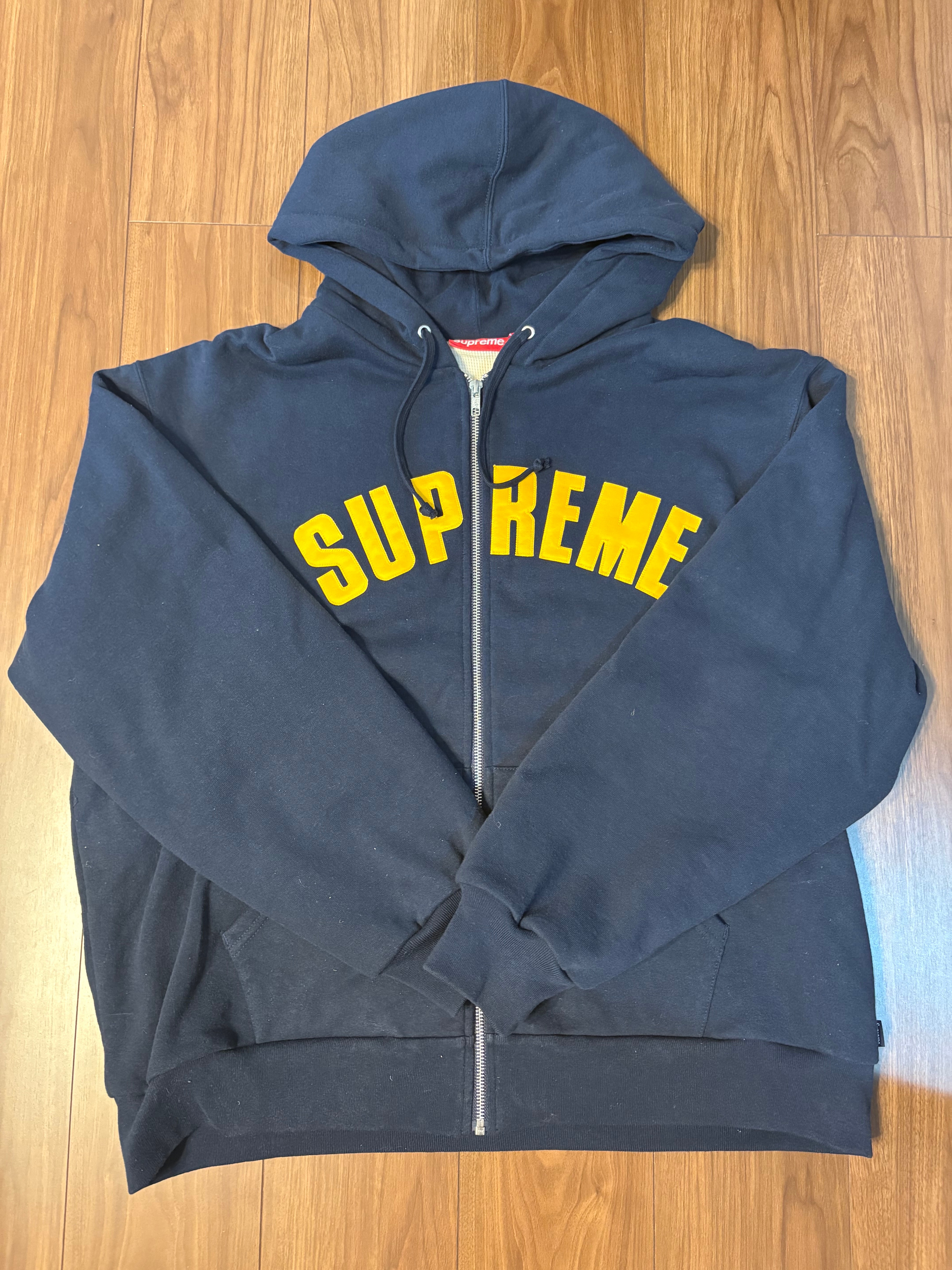 Supreme Arc Thermal Zip Up Hooded Sweatshirt "Navy"