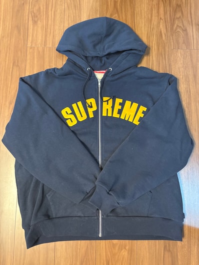 Supreme Arc Thermal Zip Up Hooded Sweatshirt "Navy"