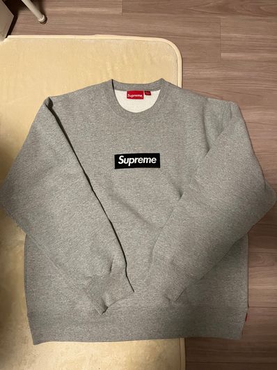 Supreme Box Logo Crewneck "Heather Grey" (22FW)