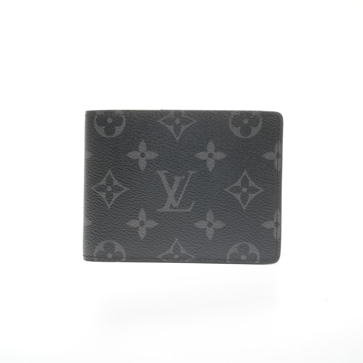 ヴィトン LV モノグラム エクリプス ポルトフォイユ ミュルティプル 二つ折り財布【中古】