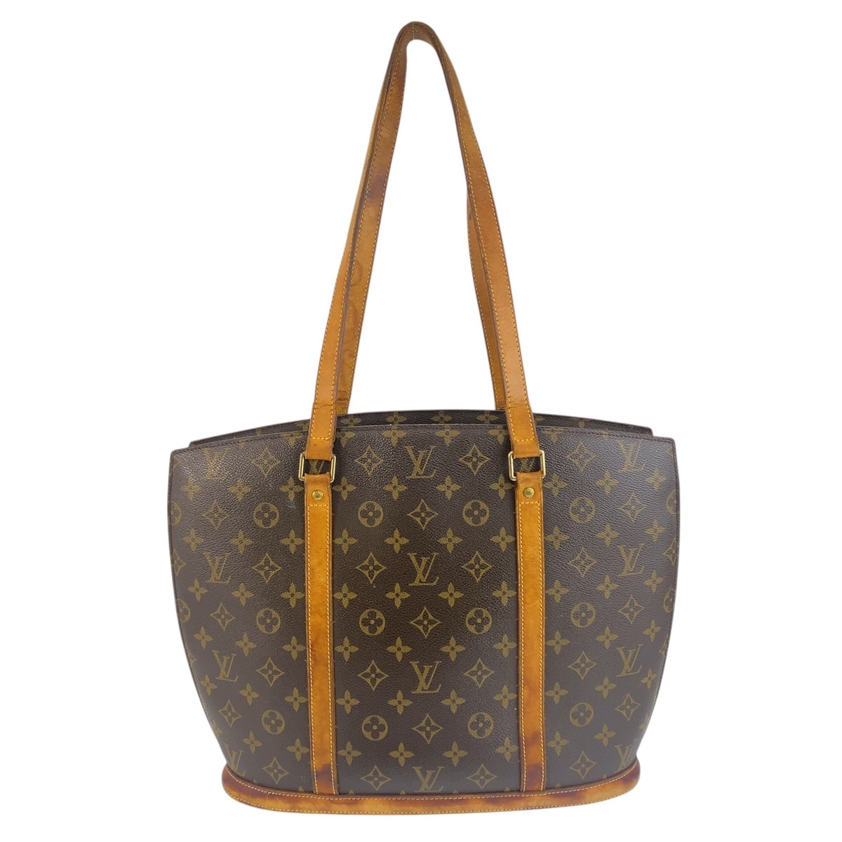 LOUIS VUITTON ルイヴィトン ヴィンテージ モノグラム バビロン ブラウン ゴールド PVC レザー/ トートバッグ ショルダーバッグ 1-0293888 【中古】