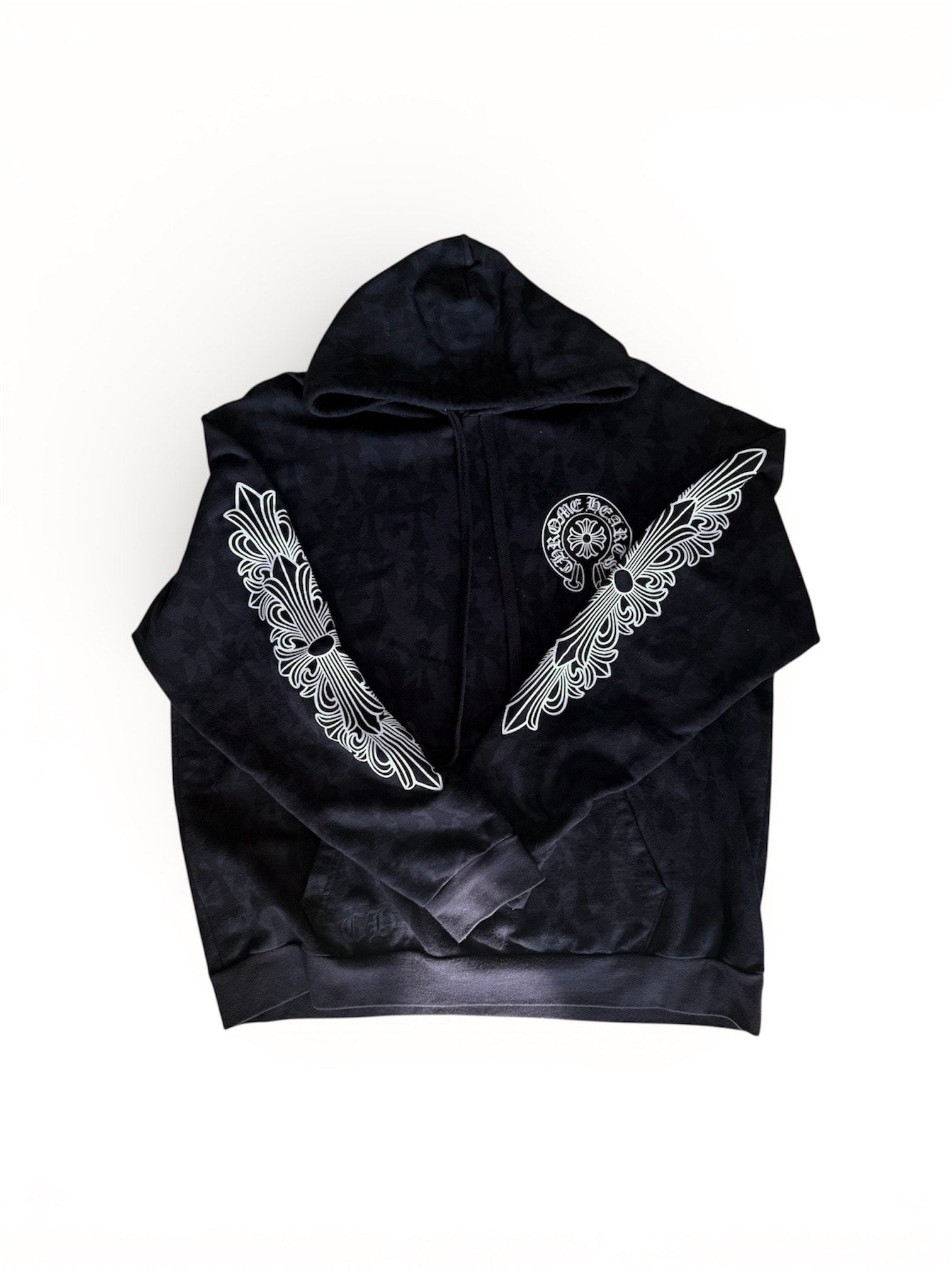Chrome Hearts Graveyard Cemetery Cross Zip Up Hoodie "Black"