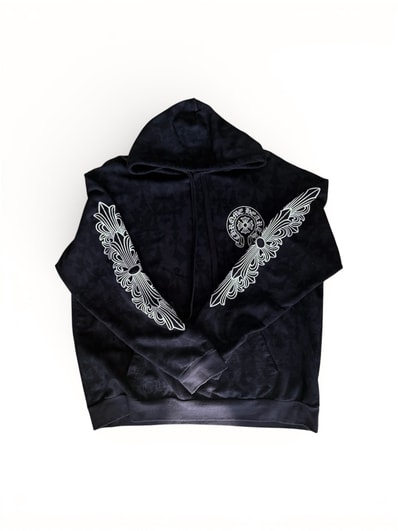 Chrome Hearts Graveyard Cemetery Cross Zip Up Hoodie "Black"