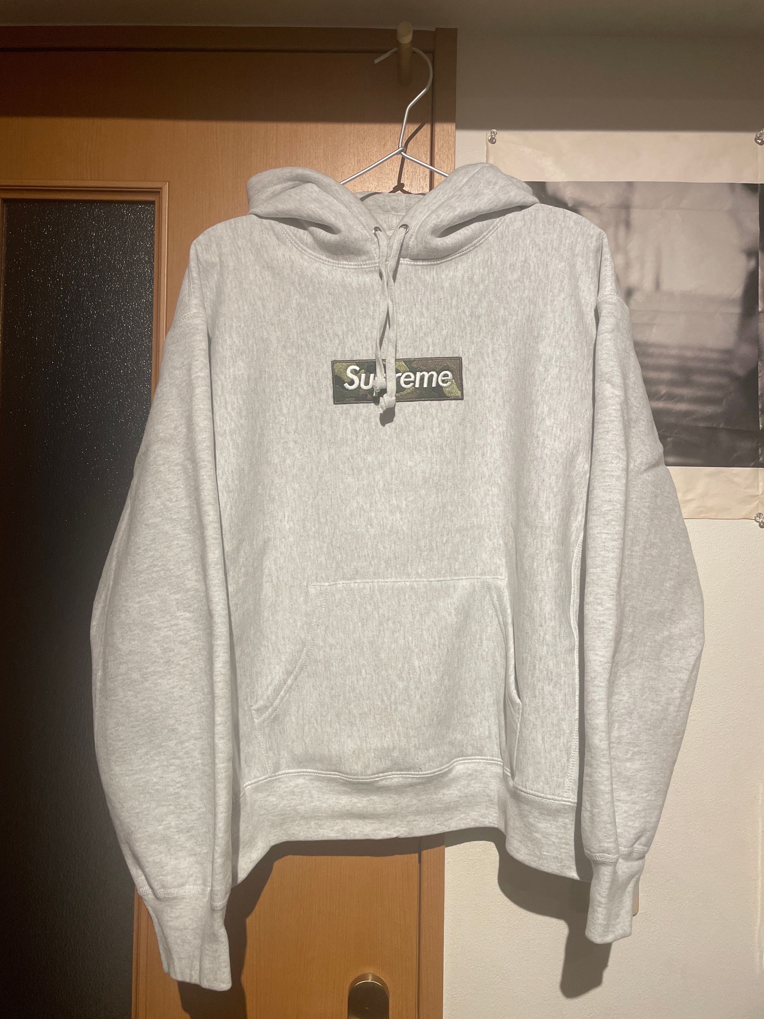 Supreme Box Logo Hooded Sweatshirt "Ash Grey" (23FW)