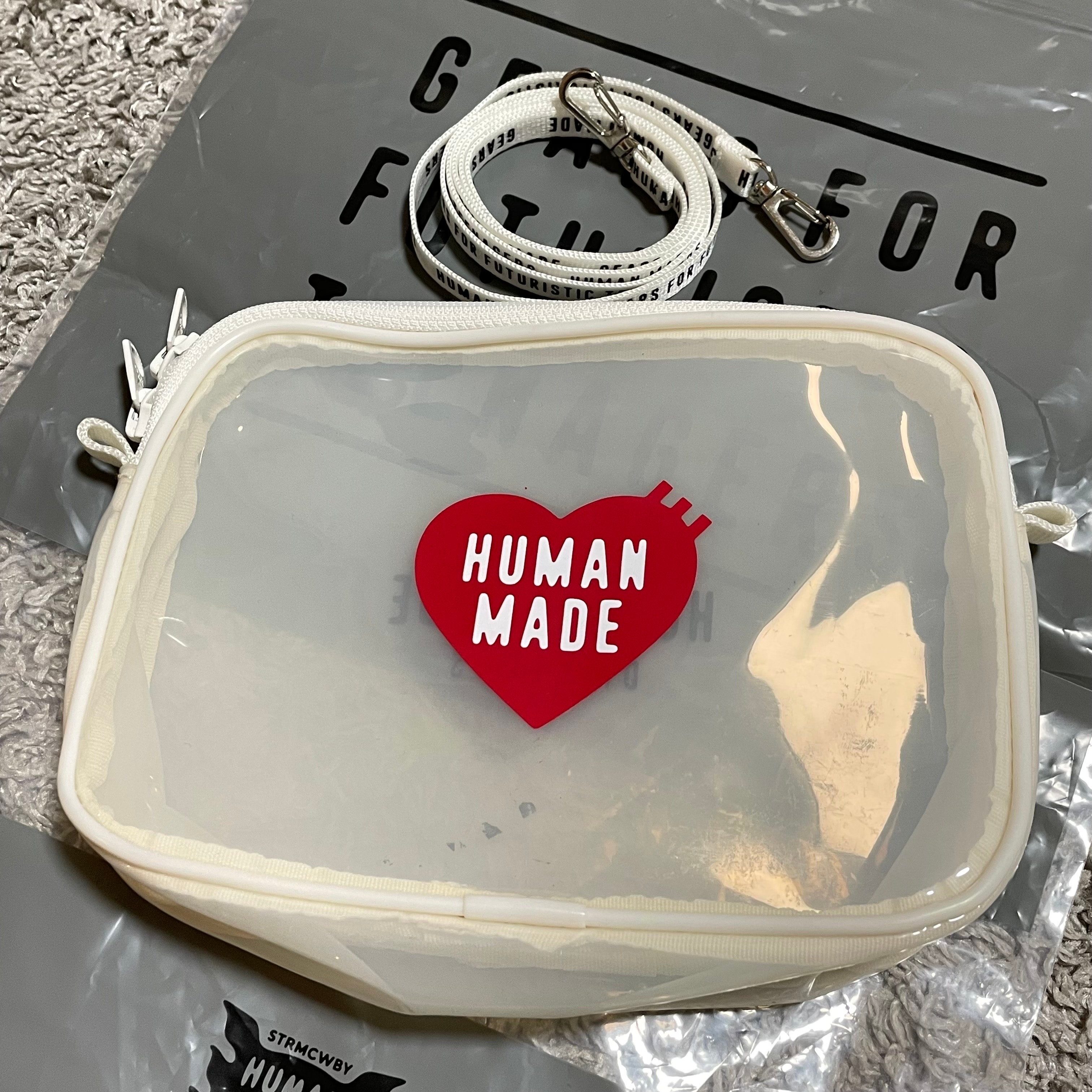HUMAN MADE PVC POUCH MEDIUM "White"